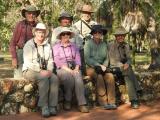 'Best of Top End Birding' August 2015 group posing on the last day at Charles Darwin National Park  (photo copyright Mike Jarvis)