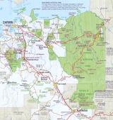 Top End Photography Tour route map. The numbers are showing where each night is spent.  (photo copyright Tourism NT)