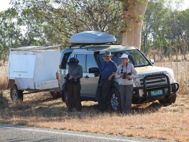 'Best of Top End Birding' group relishing the moment, having just had great views of Australian Bustards  (photo copyright Mike Jarvis)