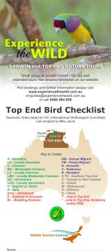 Top End Birds Checklist  (photo copyright Mike Jarvis)