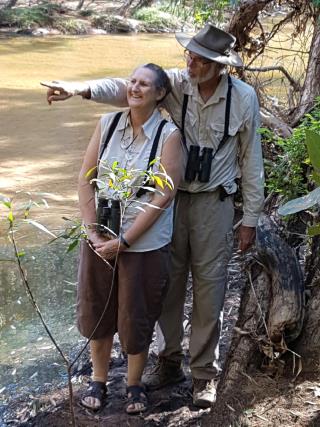 Mike and Jenny at the upper reaches of the Ginga (South Alligator) River  (photo copyright Diana Lambert)