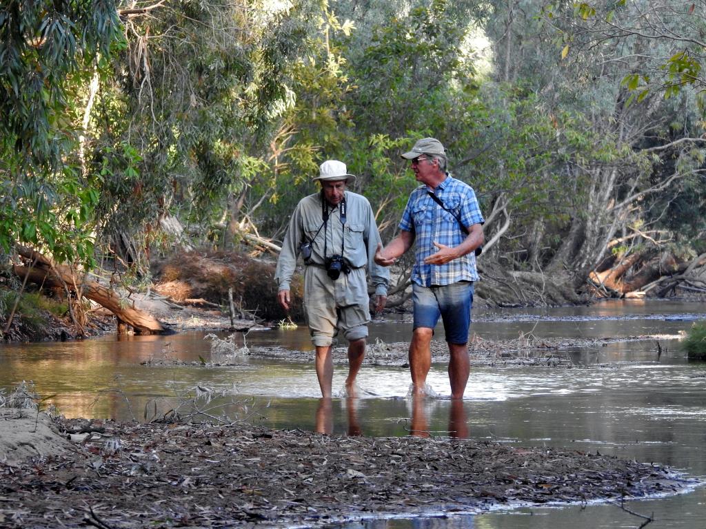 Ian Morris discusses aspects of Kakadus natural history with a guest    (photo copyright Mike Jarvis)