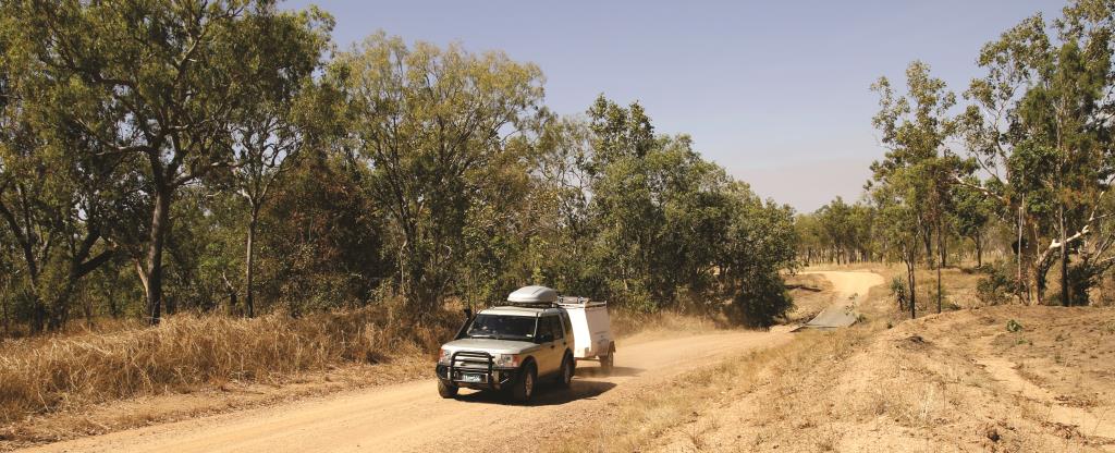 Our Land Rover Discovery with tour trailer on the Kakadu Natures Way Tour  (photo copyright Mike Samuel)