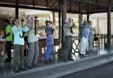 Breakfast at Palmyrah House, Mannar Island. Even a tasty Sri Lankan breakfast has to wait when the birding is good!  (photo copyright Mike Jarvis)