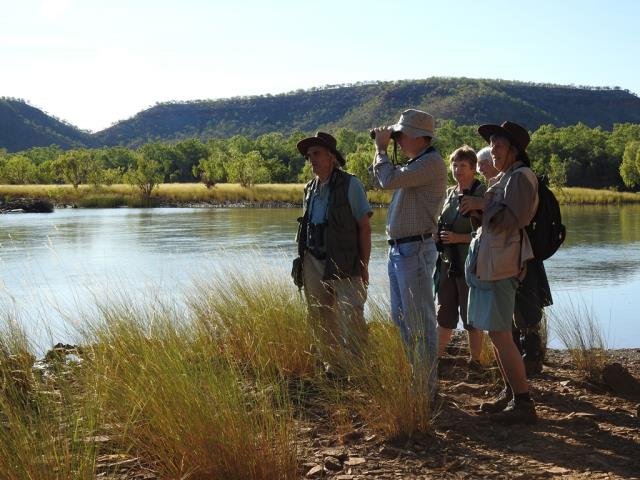 July 2015 'Best of Top End Birding' group at Policemans Point  (photo copyright Mike Jarvis)